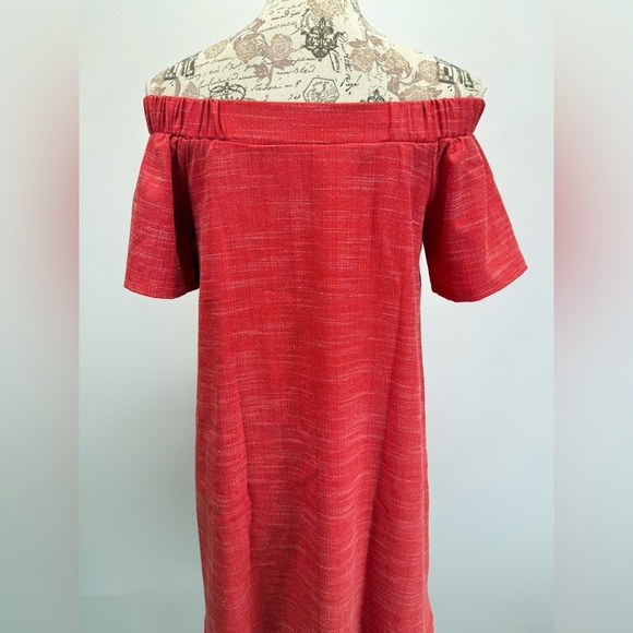 LOVERICHE Red Off-Shoulder Mini shift Dress size S. - Picture 6 of 14